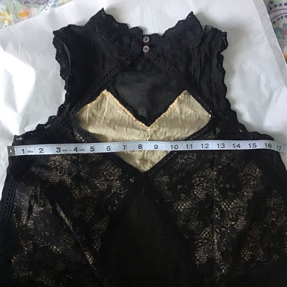 Free People Angel Lace Dress Woman’s XS High Neck Feminine Romantic Open Back - Picture 12 of 13